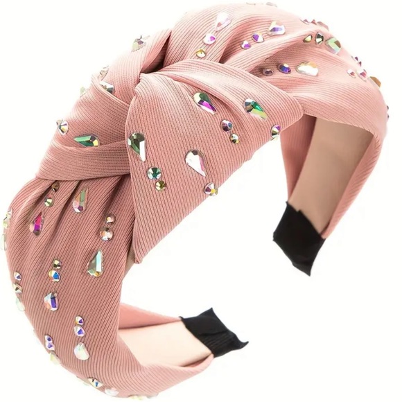 Elegant rhinestone  twisted knit headbands assorted colors - Picture 5 of 10